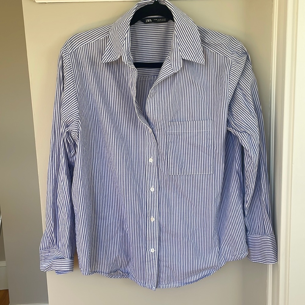Zara button down casual top